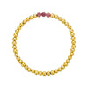 LJ 3 Pink Tourmaline Gold Filled Bead Bracelet