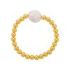 LJ Gold Filled Bead Bracelet with a Pearl