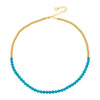 LJ 4mm Gold Filled Bead Necklace with Turquoise