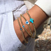 LJ Gold Filled Bead Bracelet with Evil Eye