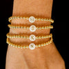 Bead Bracelet Initial LeahJessica Jewelry