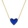 Blue Enamel Medium Corazon Necklace