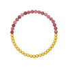 LJ Pink Tourmaline Gold Filled Bead Bracelet
