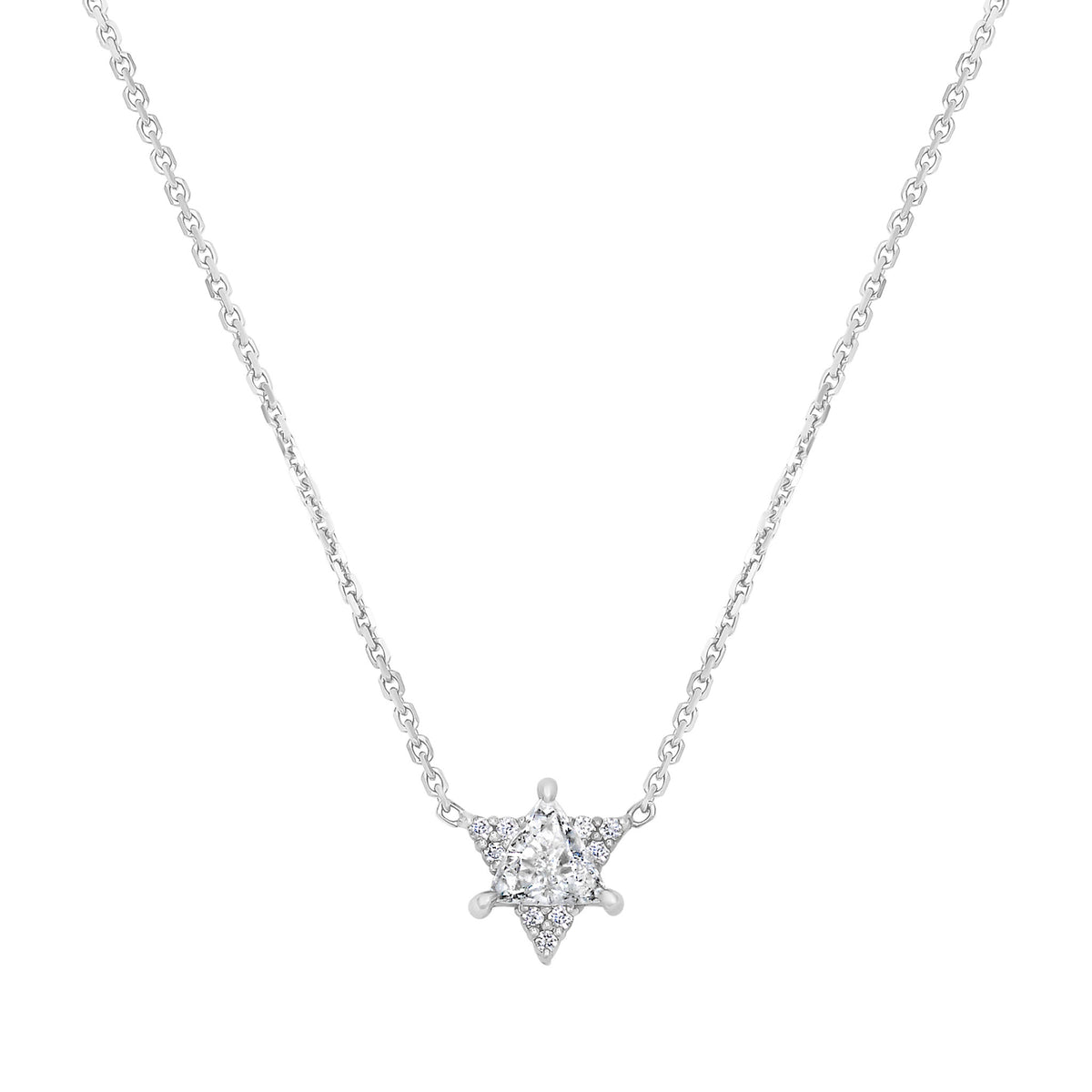 Diamond Star of David Necklace