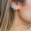 Layla Long Chain Stud Earring