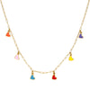 Enamel Six Mini Corazones Necklace