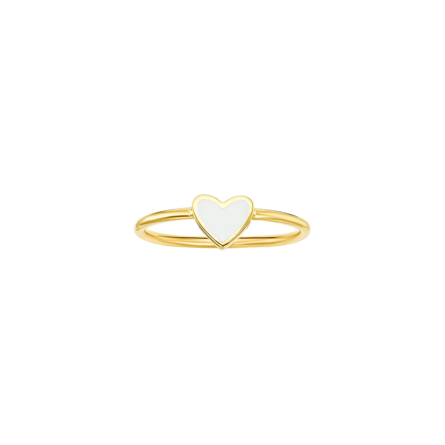 Enamel Corazon Ring