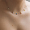 Enamel Six Mini Corazones Necklace
