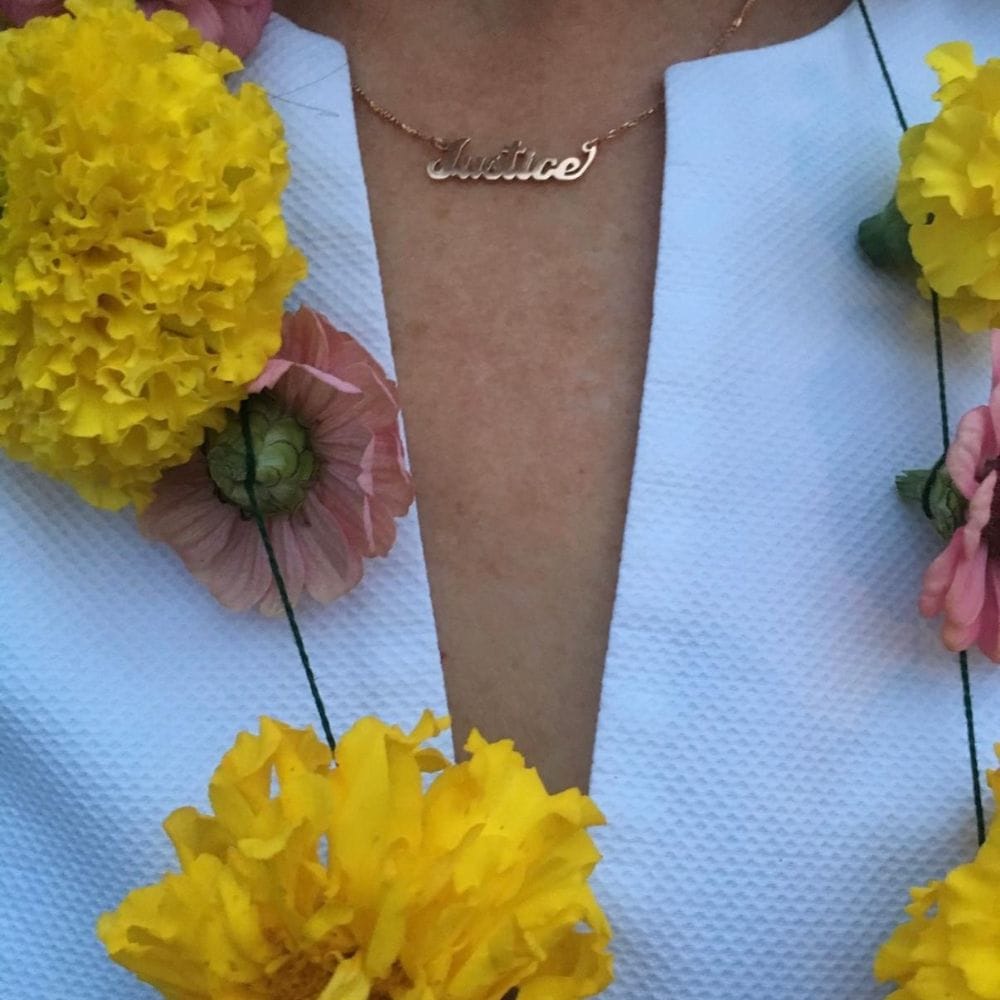 Hand Cut Justice Necklace