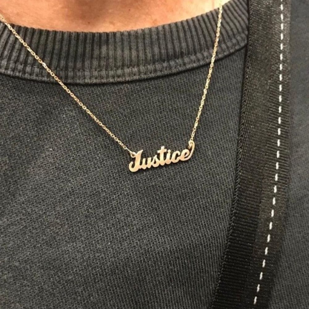 Hand Cut Justice Necklace