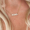 Hand Cut MAMA Necklace With Diamond