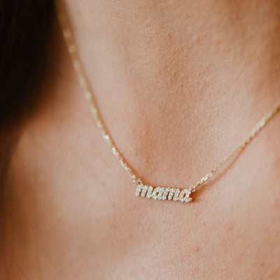 Mini Diamond Mama Necklace