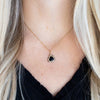 Black Onyx & Black Diamonds Heart Charm