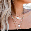 Leah Jessica Diamond Initial Tag Necklace
