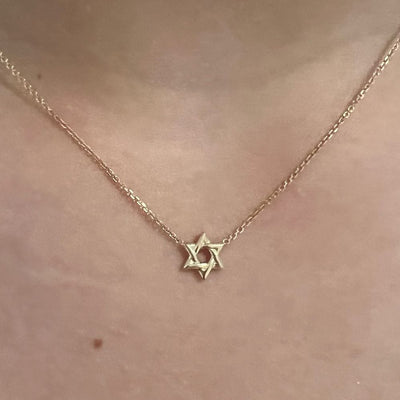 Gold Mini Magen David Necklace | LeahJessica Jewelry