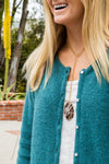 Cyan Stone Lariat Necklace