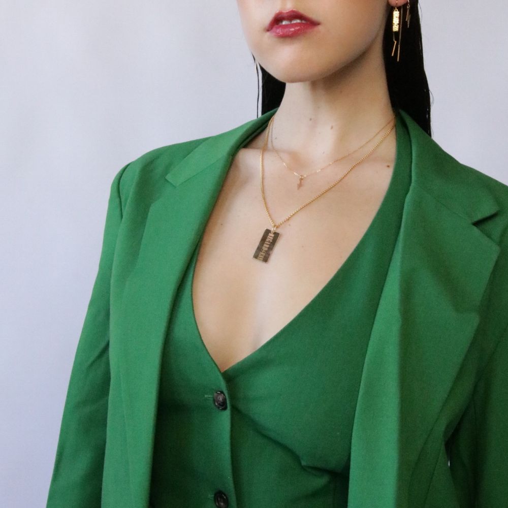 X Regardless Rectangle Tag Necklace | LeahJessica Jewelry