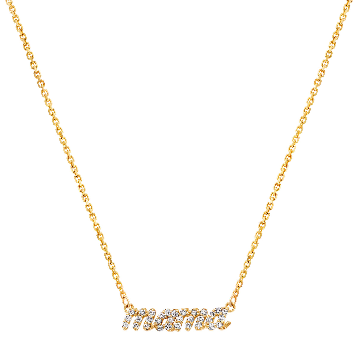 Mini Diamond Mama Necklace