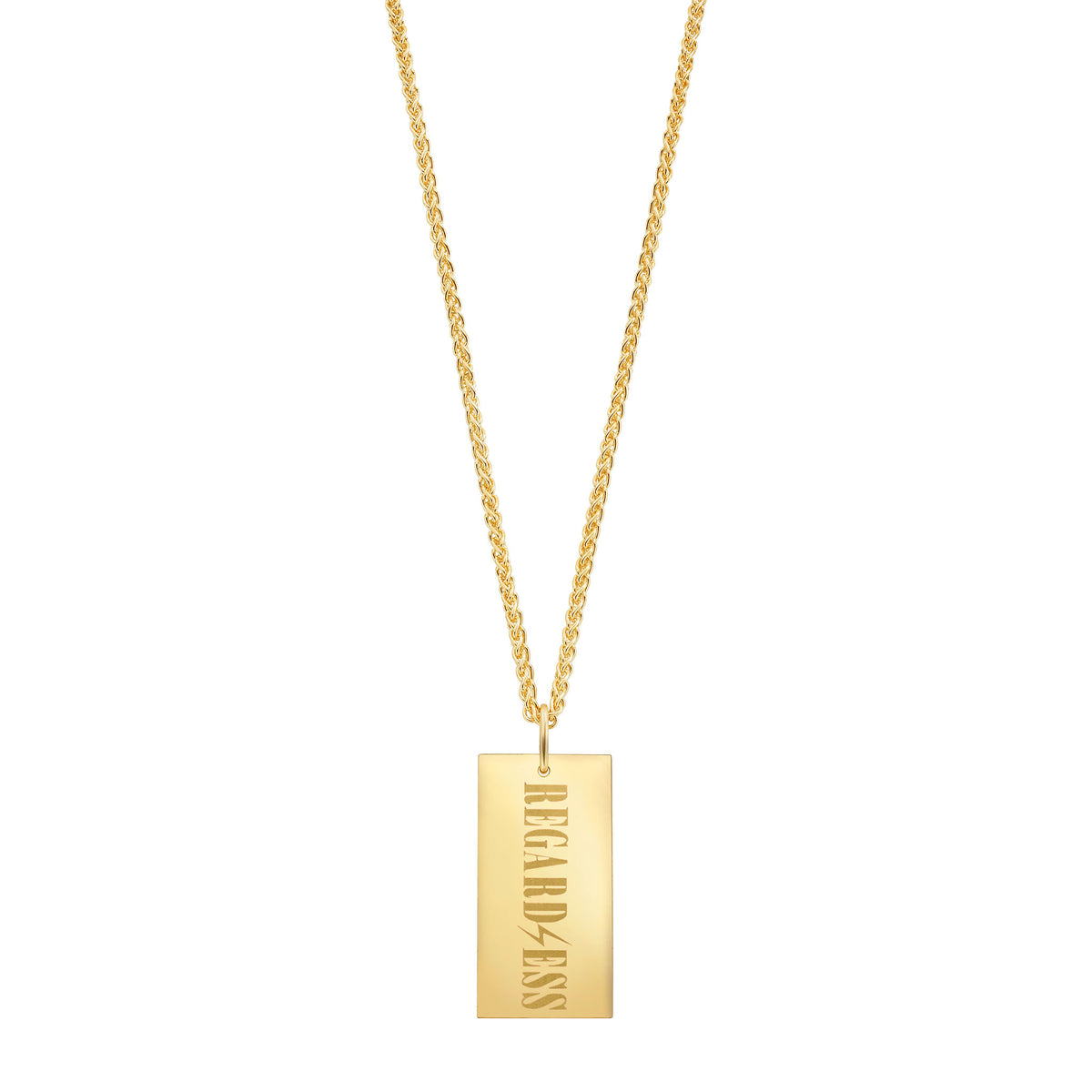 X Regardless Rectangle Tag Necklace | LeahJessica Jewelry