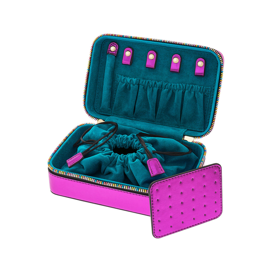 Sara Purple Jewelry-Zipper Case LeahJessica