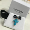 Turquoise Cross with Diamond Charm