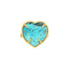 Turquoise Medium Corazon Ring | Bezel-Set Diamond