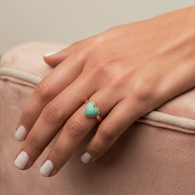 LeahJessica Turquoise Heart Ring