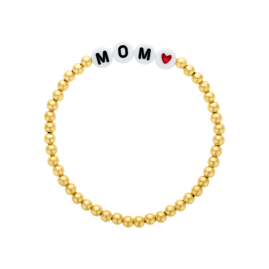 MOM Heart Bead Bracelet | LeahJessica Jewelry