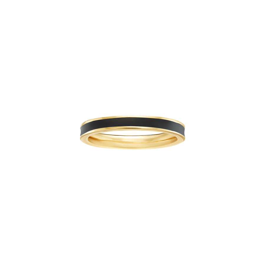 Black Enamel Stackable Ring