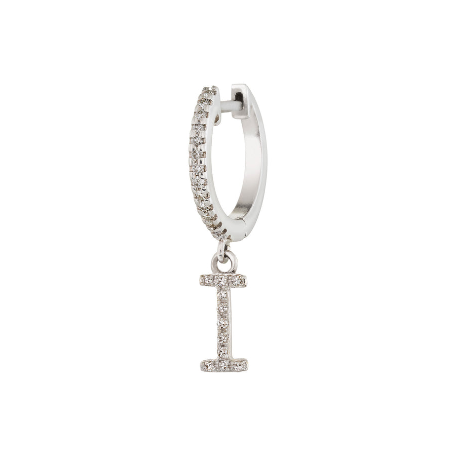 Sara Single Letter Diamond Huggie LeahJessica Jewelry