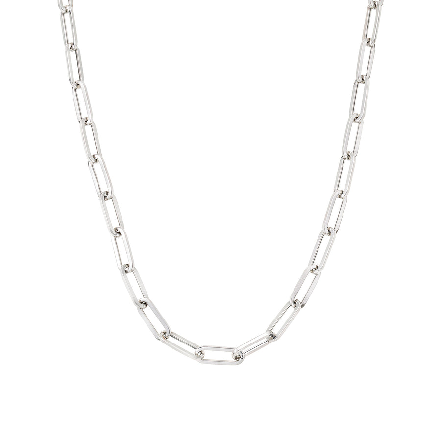 Link Chain Necklace White Gold