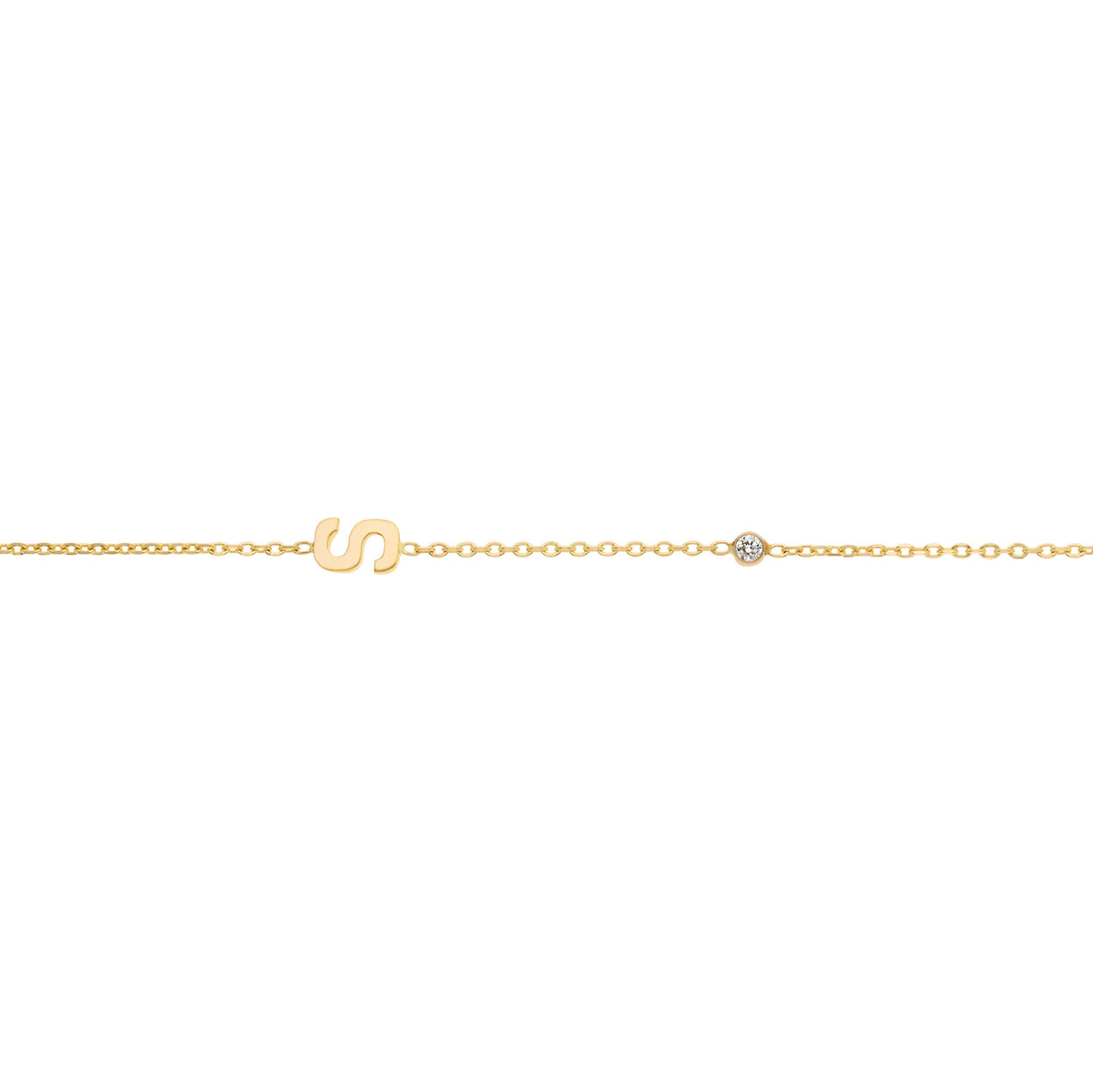 LeahJessica Letter & Diamond Bracelet