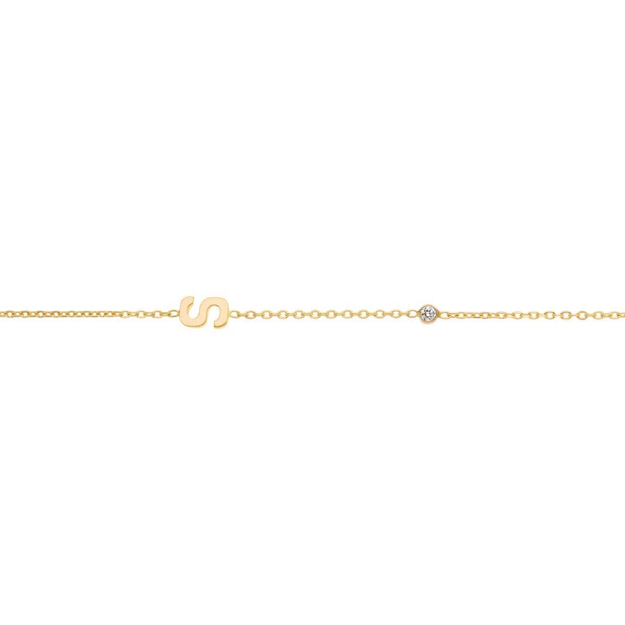 LeahJessica Letter & Diamond Bracelet