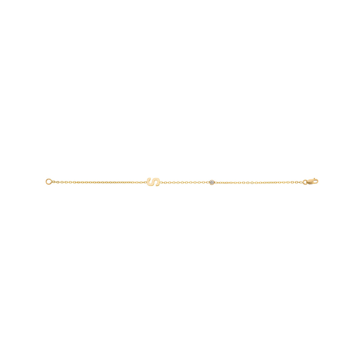 LeahJessica Letter & Diamond Bracelet