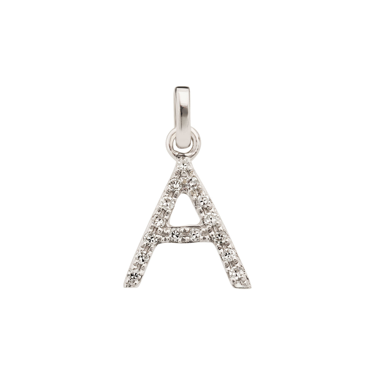 Mini Diamond Letter Charm LeahJessica