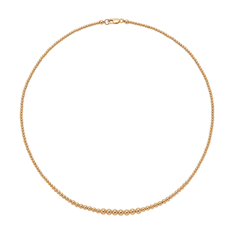 3mm Gold Filled Bead Necklace