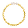 LJ Gold Filled Bead Bracelet with 3 Freshwater Pearls