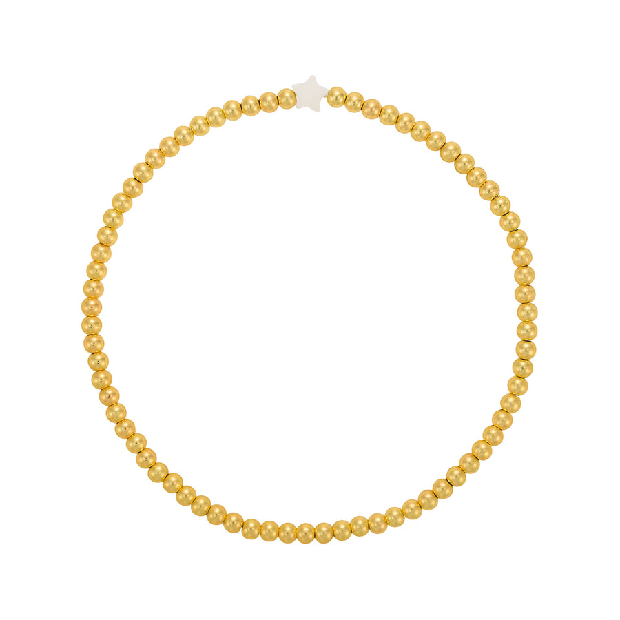 Gold Filled Bead Bracelet with Star