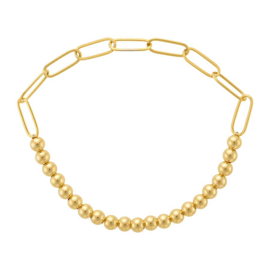 Bead and Link Chain Bracelet -4mm | LeahJessica Jewelry