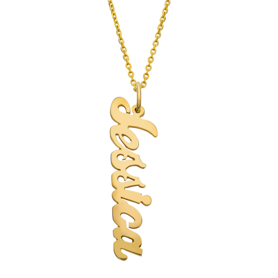 LeahJessica Hand Cut Vertical Name Necklace