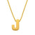 LJ Letter Charm Necklace