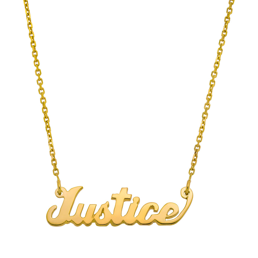 LeahJessica Hand Cut Justice Necklace