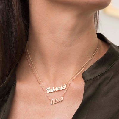 LJ Hand Cut Name Necklace
