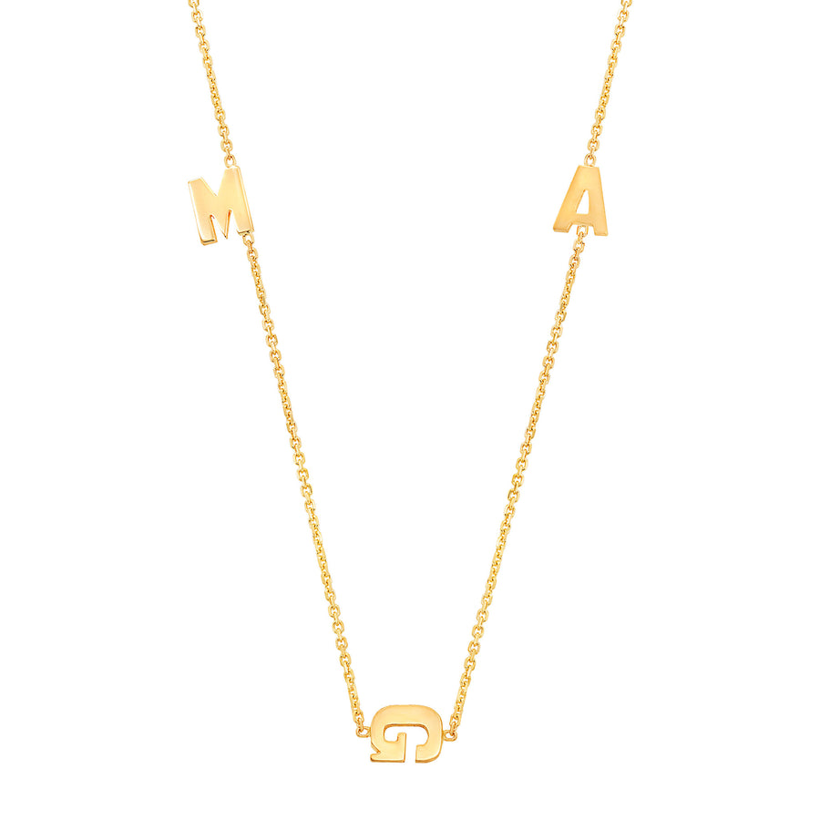 Hand Cut 3 Letter Necklace LeahJessica