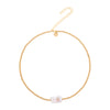 LJ 3mm Gold Filled Bead & Pearl Necklace