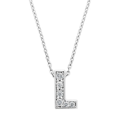 Diamond Letter Charm Necklace | LeahJessica Jewelry