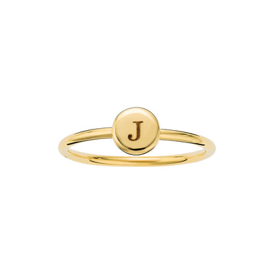 LJ Initial Stackable Ring