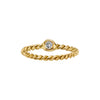LJ Woven with Diamond Stackable Ring