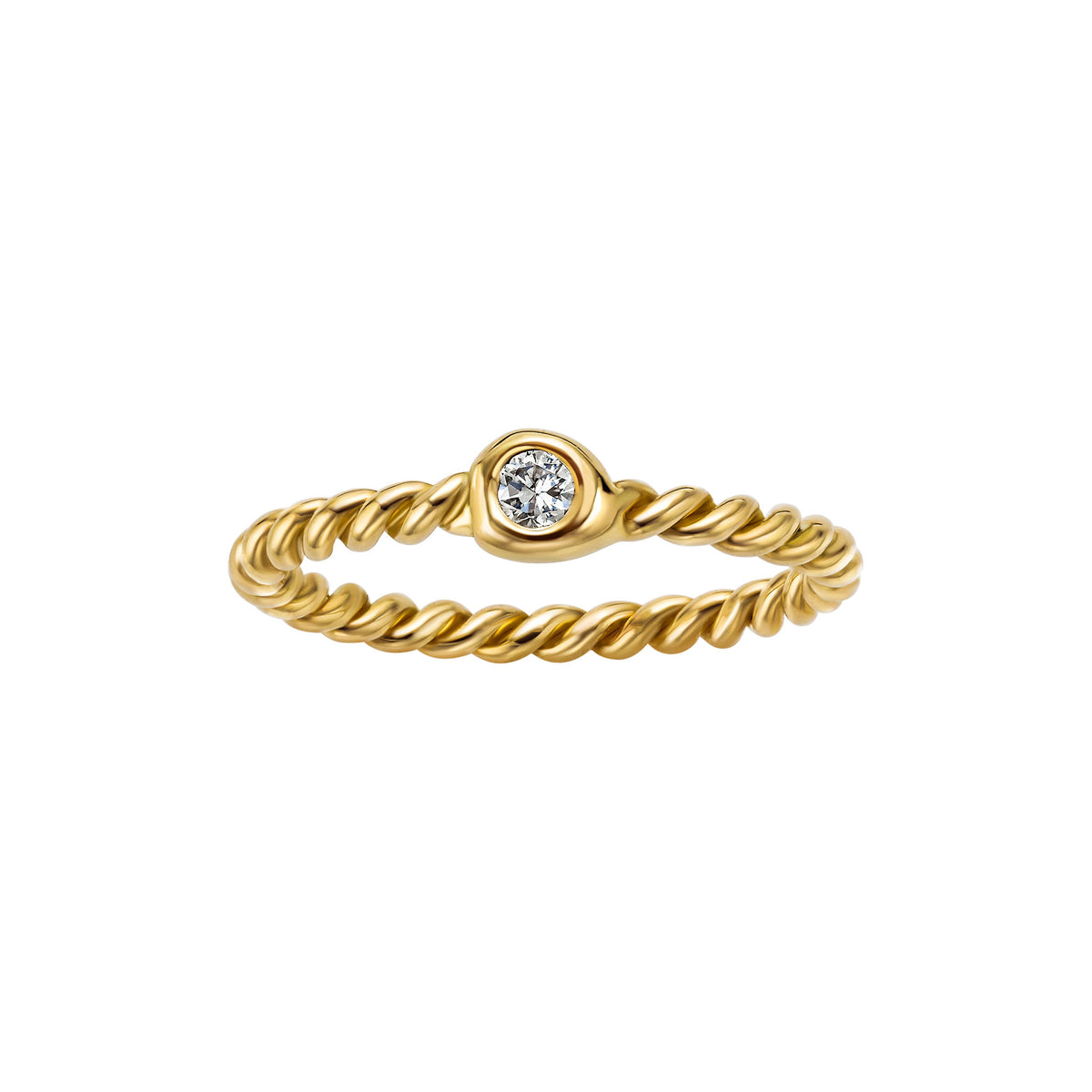 Woven With Diamond Stackable Ring