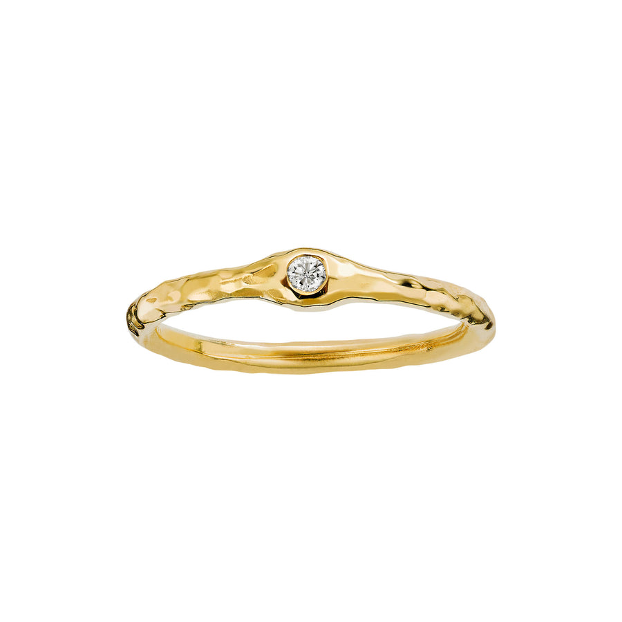 LeahJessica Diamond Hammered Stackable Ring